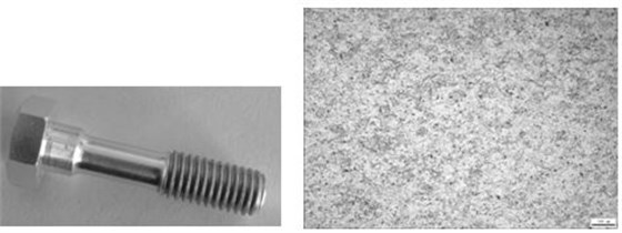 螺栓形貌實(shí)物形貌 圖6-63 7075螺栓半成品未熱處理金相組織