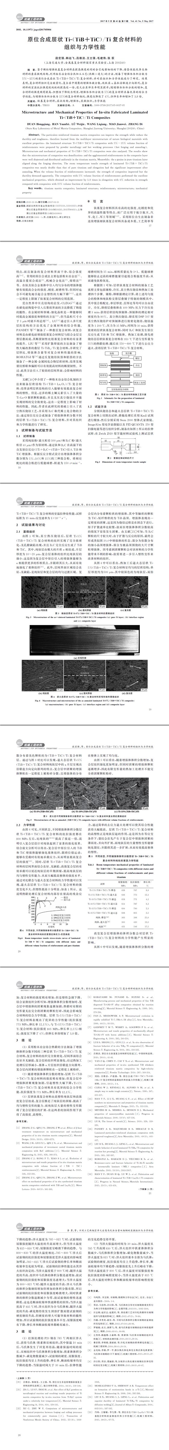 原位合成層狀復(fù)合材料的