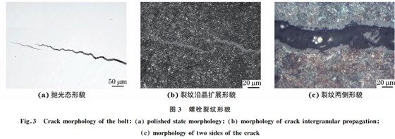 圖３ 螺栓裂紋形貌