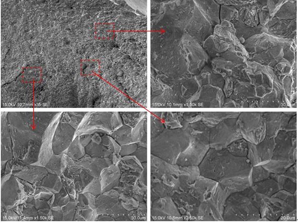 斷面A2區(qū)斷口微觀形貌