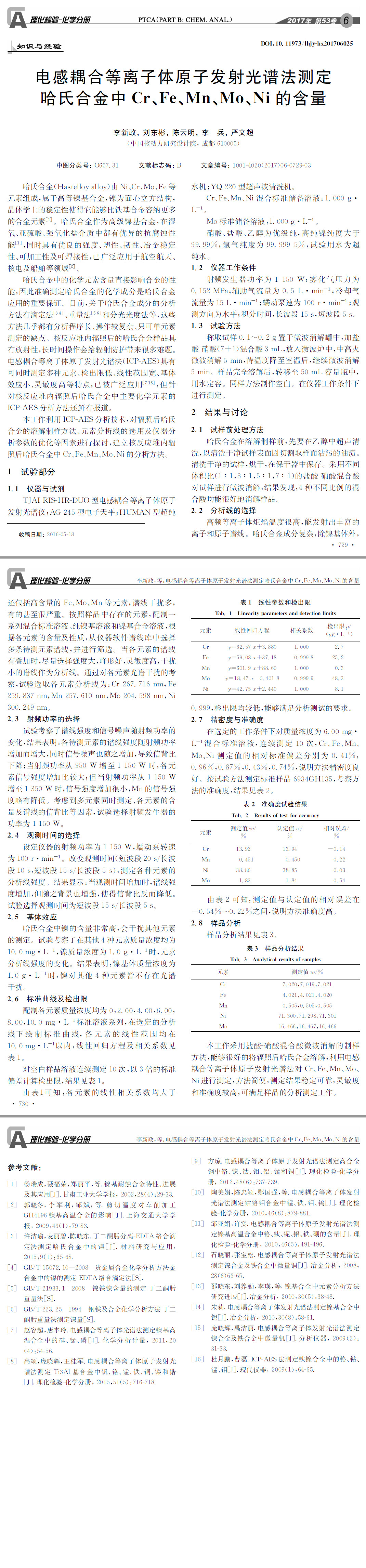 電感耦合測定,發(fā)射光譜測試,化學元素分析