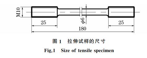 圖１ 拉伸試樣的尺寸