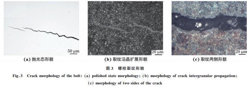 圖３ 螺栓裂紋形貌